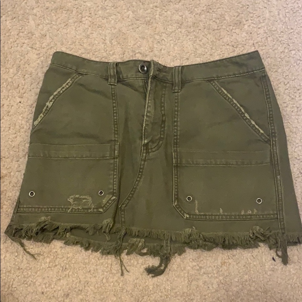 Free people skirt army green